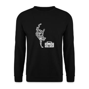 Hip hop | Dancer - Unisex Pullover - Schwarz - Vorne - Alina (178cm) & Michal (187cm)