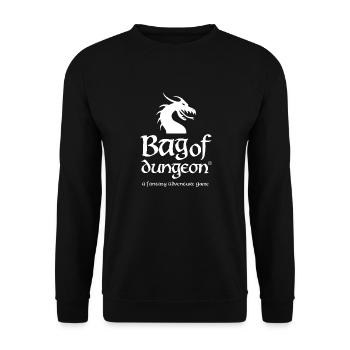 Bag of Dungeon: Official Logo - Unisex Sweatshirt - black - Front - Alina (178cm) & Michal (187cm)