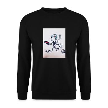 The child - Unisex Sweatshirt - black - Front - Alina (178cm) & Michal (187cm)