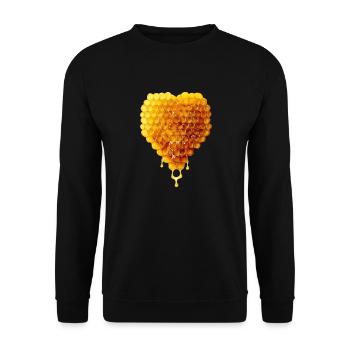 J’aime ... Miel - Sweat-shirt Unisexe - noir - Devant - Alina (178cm) & Michal (187cm)