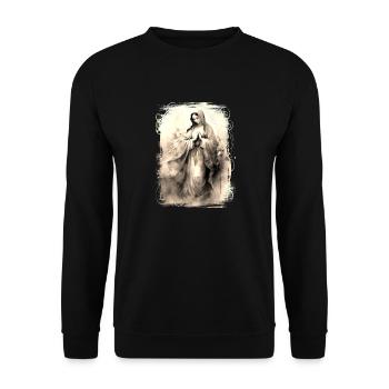 Holly Mary Maria Madonna Mariana Virgin Mary Holy - Unisex Sweatshirt - black - Front - Alina (178cm) & Michal (187cm)