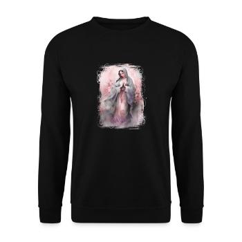 Holly Mary Maria Madonna Mariana Virgin Mary Holy - Unisex Sweatshirt - black - Front - Alina (178cm) & Michal (187cm)