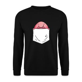 Blob fish - Unisex Sweatshirt - black - Front - Alina (178cm) & Michal (187cm)