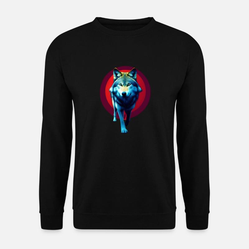 wolf - Unisex Sweatshirt - black