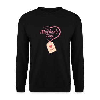 Happy Mouther Day - Unisex Pullover - Schwarz - Vorne - Alina (178cm) & Michal (187cm)