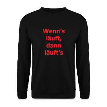 läuft - Unisex Pullover - Schwarz - Vorne - Alina (178cm) & Michal (187cm)