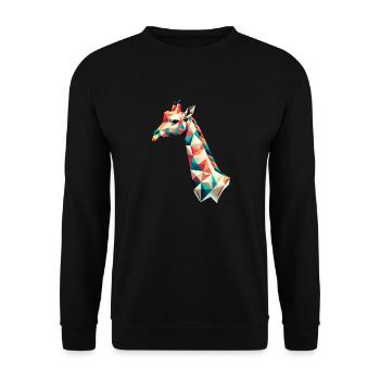 Giraffe // giraffe - Unisex Pullover - Schwarz - Vorne - Alina (178cm) & Michal (187cm)
