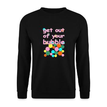 bubble englische Version - Unisex Pullover - Schwarz - Vorne - Alina (178cm) & Michal (187cm)
