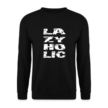 lazyholic - Unisex Pullover - Schwarz - Vorne - Alina (178cm) & Michal (187cm)