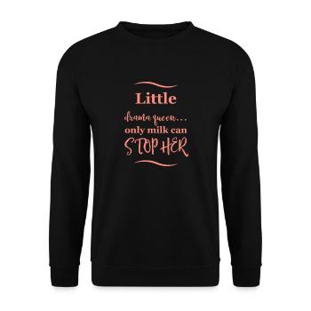 Baby Saying - Unisex Sweatshirt - black - Front - Alina (178cm) & Michal (187cm)