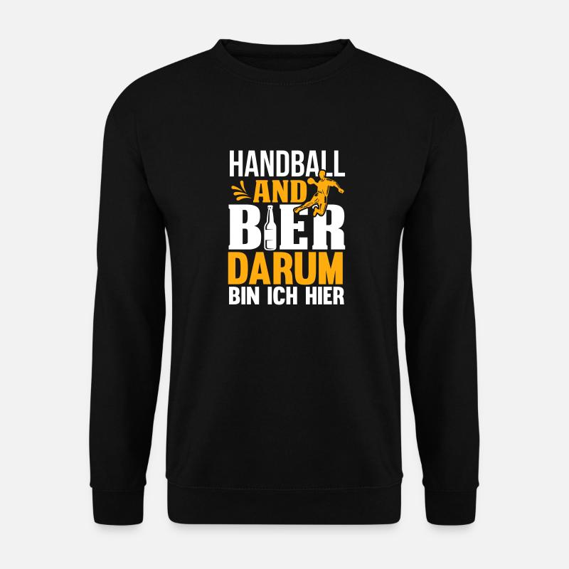 Handball und Bier - Unisex Pullover - Schwarz