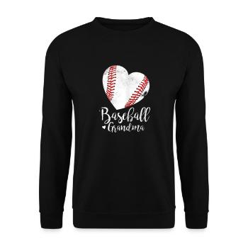 Baseball-Oma-Muttertag - Unisex Pullover - Schwarz - Vorne - Alina (178cm) & Michal (187cm)