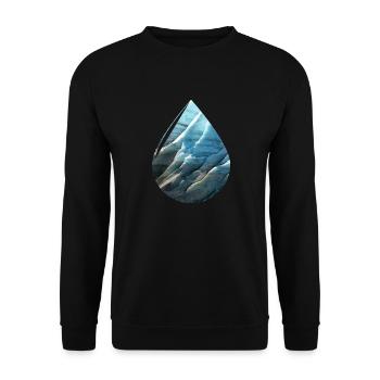 Larmes De Glacier - Sweat-shirt Unisexe - noir - Devant - Alina (178cm) & Michal (187cm)