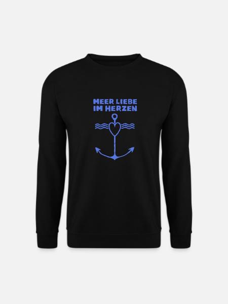 Meer Liebe im Herzen - Unisex Pullover - Schwarz