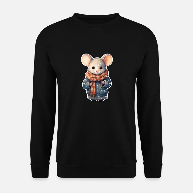 Süße Wintermaus - Unisex Pullover - Schwarz