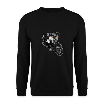 S51 (white) // Illustration - Unisex Sweatshirt - black - Front - Alina (178cm) & Michal (187cm)