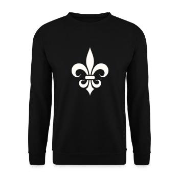 fleur de lys - Unisex Sweatshirt - black - Front - Alina (178cm) & Michal (187cm)