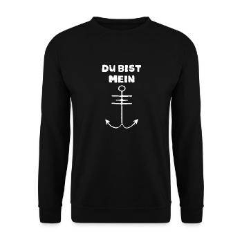 Du bist mein Anker - Unisex Pullover - Schwarz - Vorne - Alina (178cm) & Michal (187cm)
