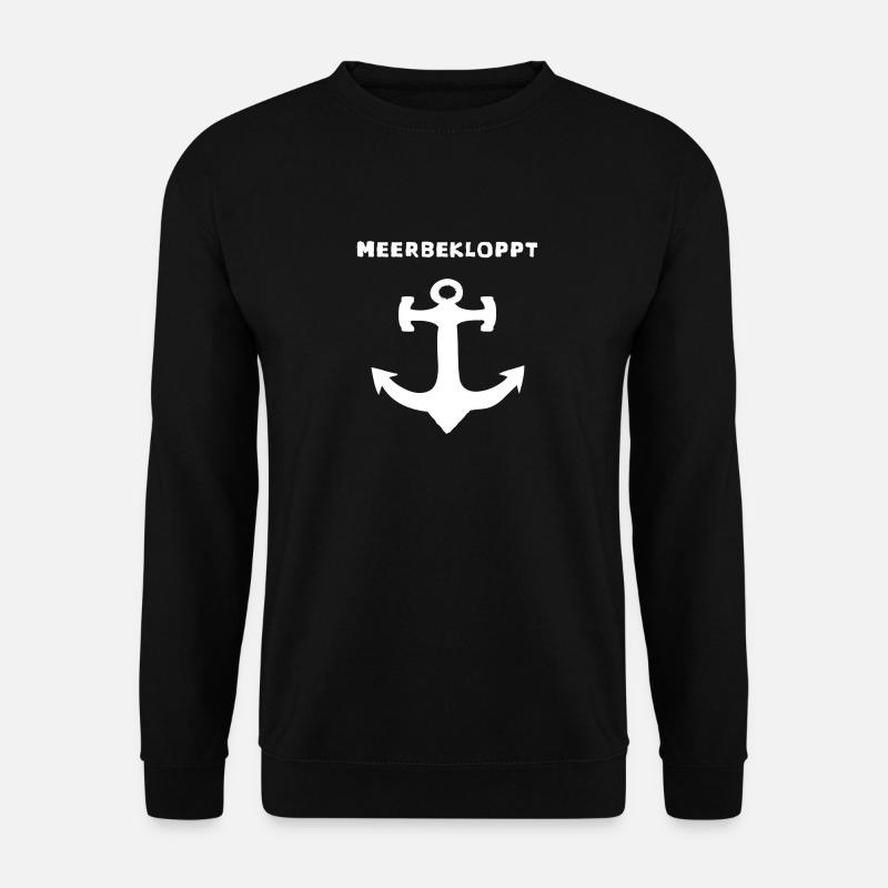 Meerbekloppt Anker - Unisex Pullover - Schwarz