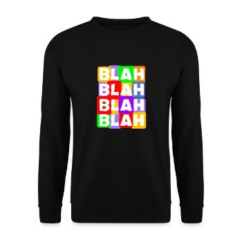 Bla bla bla - Sweat-shirt Unisexe - noir - Devant - Alina (178cm) & Michal (187cm)