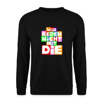Diva Arroganz Spruch Sprüche lustig Geschenk - Unisex Pullover - Schwarz - Vorne - Alina (178cm) & Michal (187cm)