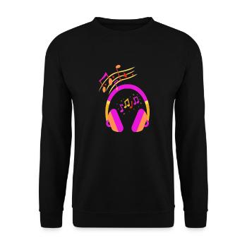 Persönliche Musik - Unisex Pullover - Schwarz - Vorne - Alina (178cm) & Michal (187cm)