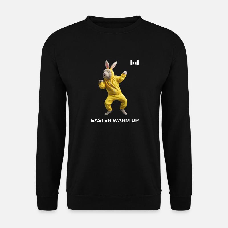 Yellow Easter bunny by bdecent - Unisex Pullover - Schwarz