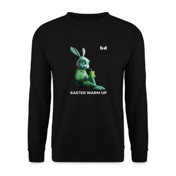 Lapin de Pâques vert par bdecent - Sweat-shirt Unisexe - noir - Devant - Alina (178cm) & Michal (187cm)