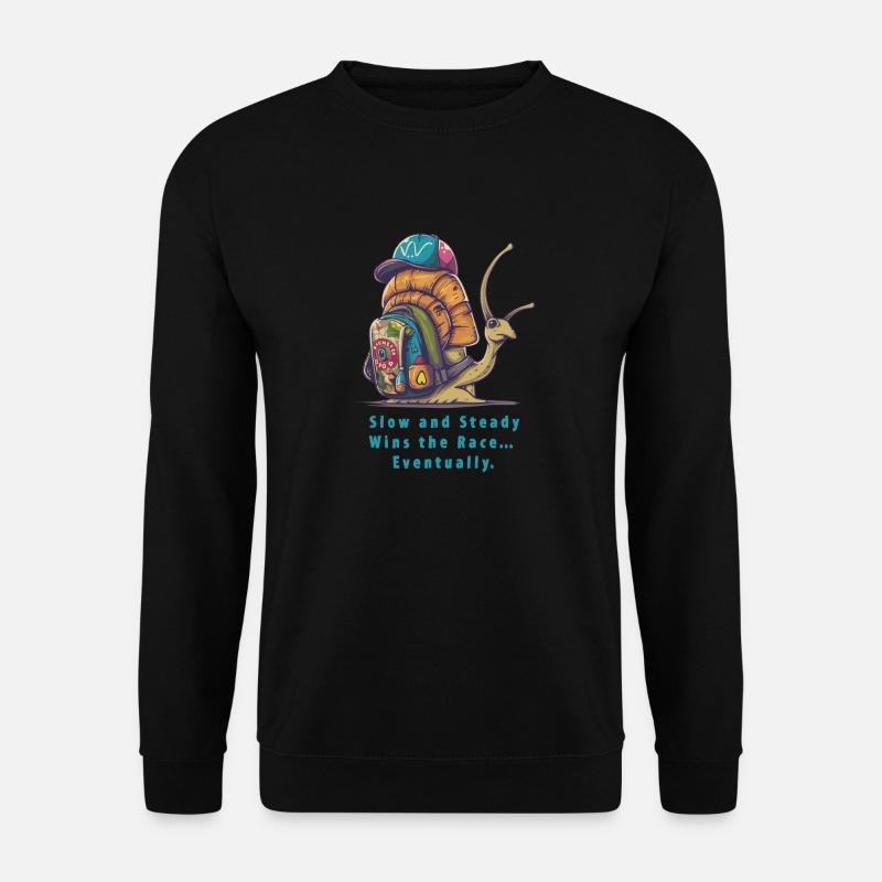 Langsam und stetig - Unisex Pullover - Schwarz