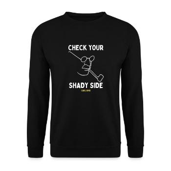 Carl Jung Quote Translated To Gen Z - Shady Side - Unisex Sweatshirt - black - Front - Alina (178cm) & Michal (187cm)