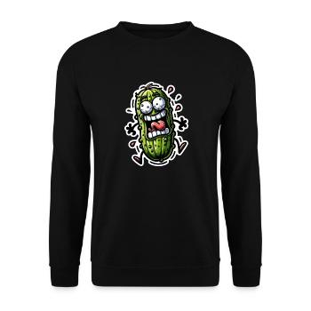 Concombre fou - Sweat-shirt Unisexe - noir - Devant - Alina (178cm) & Michal (187cm)