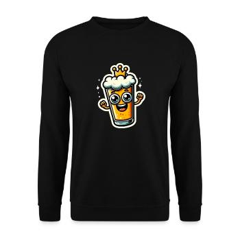 Plaisir moussant heureux - Sweat-shirt Unisexe - noir - Devant - Alina (178cm) & Michal (187cm)