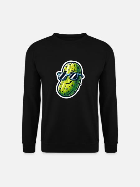 Gurken-Coolness im Sonnenschein - Unisex Pullover - Schwarz