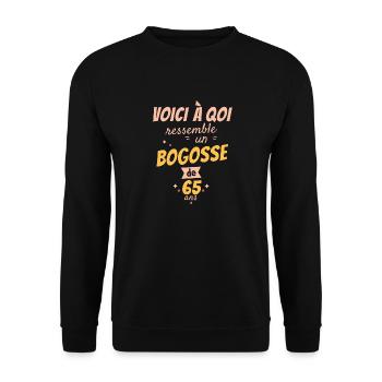 This is what a 65-year-old bogosse looks like - Unisex Sweatshirt - black - Front - Alina (178cm) & Michal (187cm)