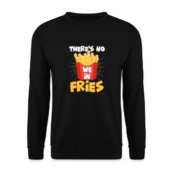 Les frites sont à moi : désolé, pas de partage - Sweat-shirt Unisexe - noir - Devant - Alina (178cm) & Michal (187cm)