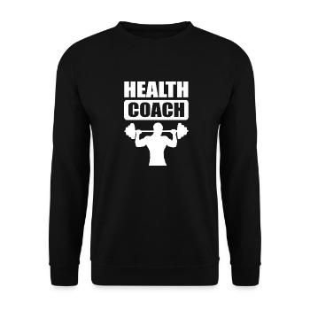 Fitness Fitness Trainer Gym - Unisex Sweatshirt - black - Front - Alina (178cm) & Michal (187cm)