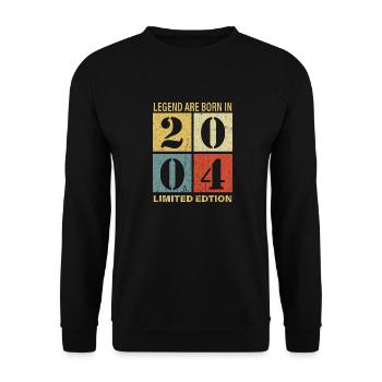 Original Calendar 2004 Vintage Birthday Rec - Unisex Sweatshirt - black - Front - Alina (178cm) & Michal (187cm)