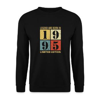 Original Calendar 1995 Vintage Birthday Rec - Unisex Sweatshirt - black - Front - Alina (178cm) & Michal (187cm)