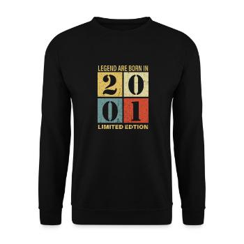 Original Calendar 2001 Vintage Birthday Rec - Unisex Sweatshirt - black - Front - Alina (178cm) & Michal (187cm)