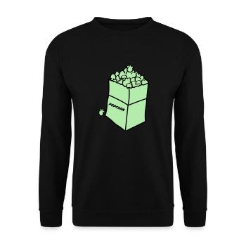 Maïs soufflé 2 - Sweat-shirt Unisexe - noir - Devant - Alina (178cm) & Michal (187cm)
