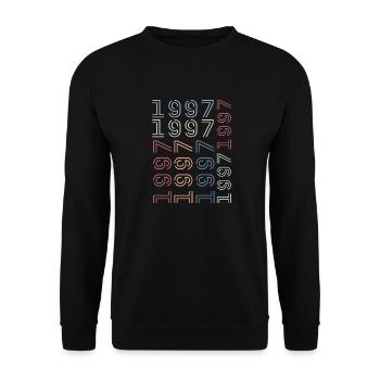 Born In 1997 Birthday Gift 1997 Retro 1997 - Unisex Sweatshirt - black - Front - Alina (178cm) & Michal (187cm)