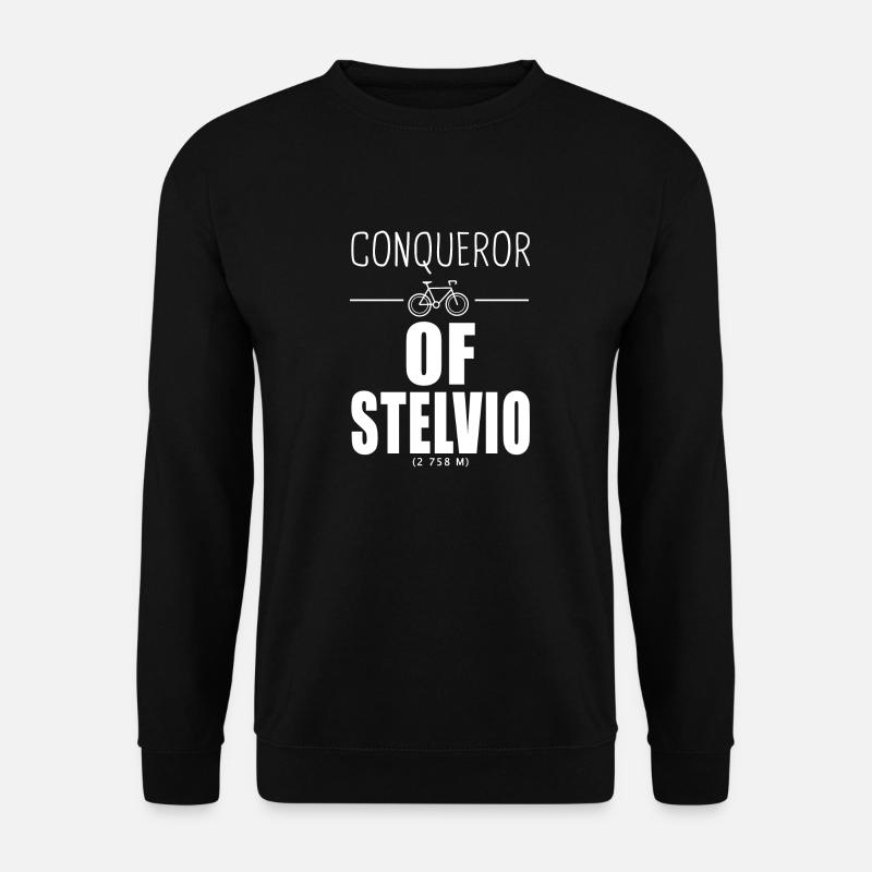 Conquérant du Stelvio cycliste Alpes - Sweat-shirt Unisexe - noir