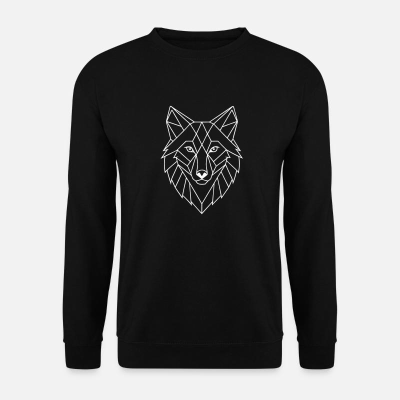 Wolf - Polygon - Unisex Sweatshirt - black