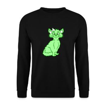 Süße Mädchen Katze Hübsche Schleife Frau Weiblich - Unisex Pullover - Schwarz - Vorne - Alina (178cm) & Michal (187cm)