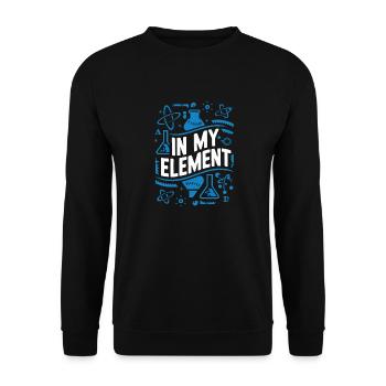 Chemiker Chemie Wissenschaft Atom Molecule - Unisex Pullover - Schwarz - Vorne - Alina (178cm) & Michal (187cm)