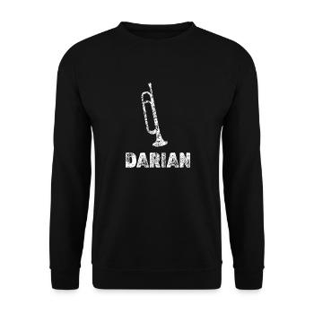 Darian as brass band music - Unisex Sweatshirt - black - Front - Alina (178cm) & Michal (187cm)