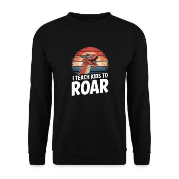 Logopäde Logopädie Sprachtherapie - Unisex Pullover - Schwarz - Vorne - Alina (178cm) & Michal (187cm)