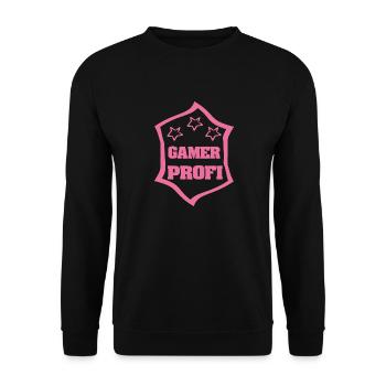 Occupation: Gamer - Unisex Sweatshirt - black - Front - Alina (178cm) & Michal (187cm)