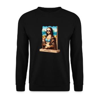 Mona Lisa en vacances - Sweat-shirt Unisexe - noir - Devant - Alina (178cm) & Michal (187cm)