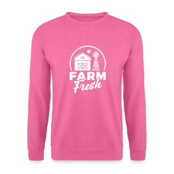 Farm Sweet Farm Geschenk Spruch Bauer Landleben - Unisex Pullover - Pink - Vorne